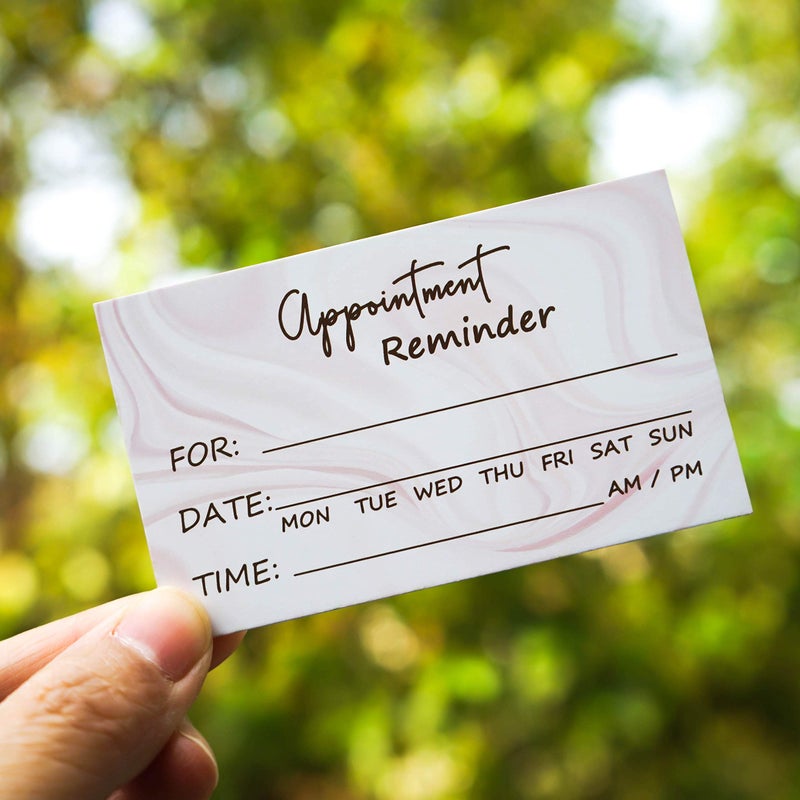 RXBC2011 بطاقات تذكير بالمواعيد RXBC2011 رخامية وردية وذهبية عبوة من 100 - Image 5